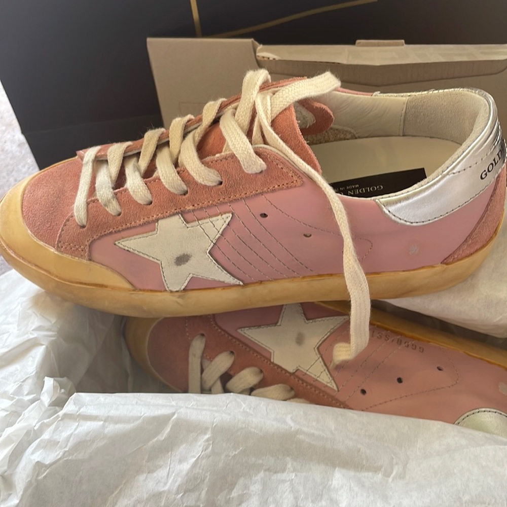 Brand new in box authentic pink golden goose  size 36